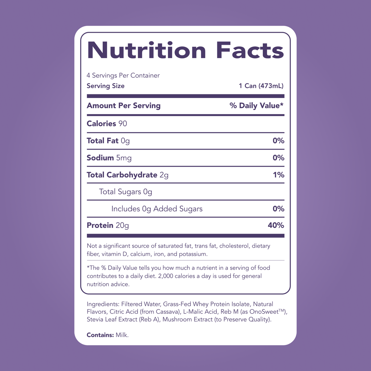 Clear Protein Water: Blackberry Vanilla (16 Oz. | 4 Pack)